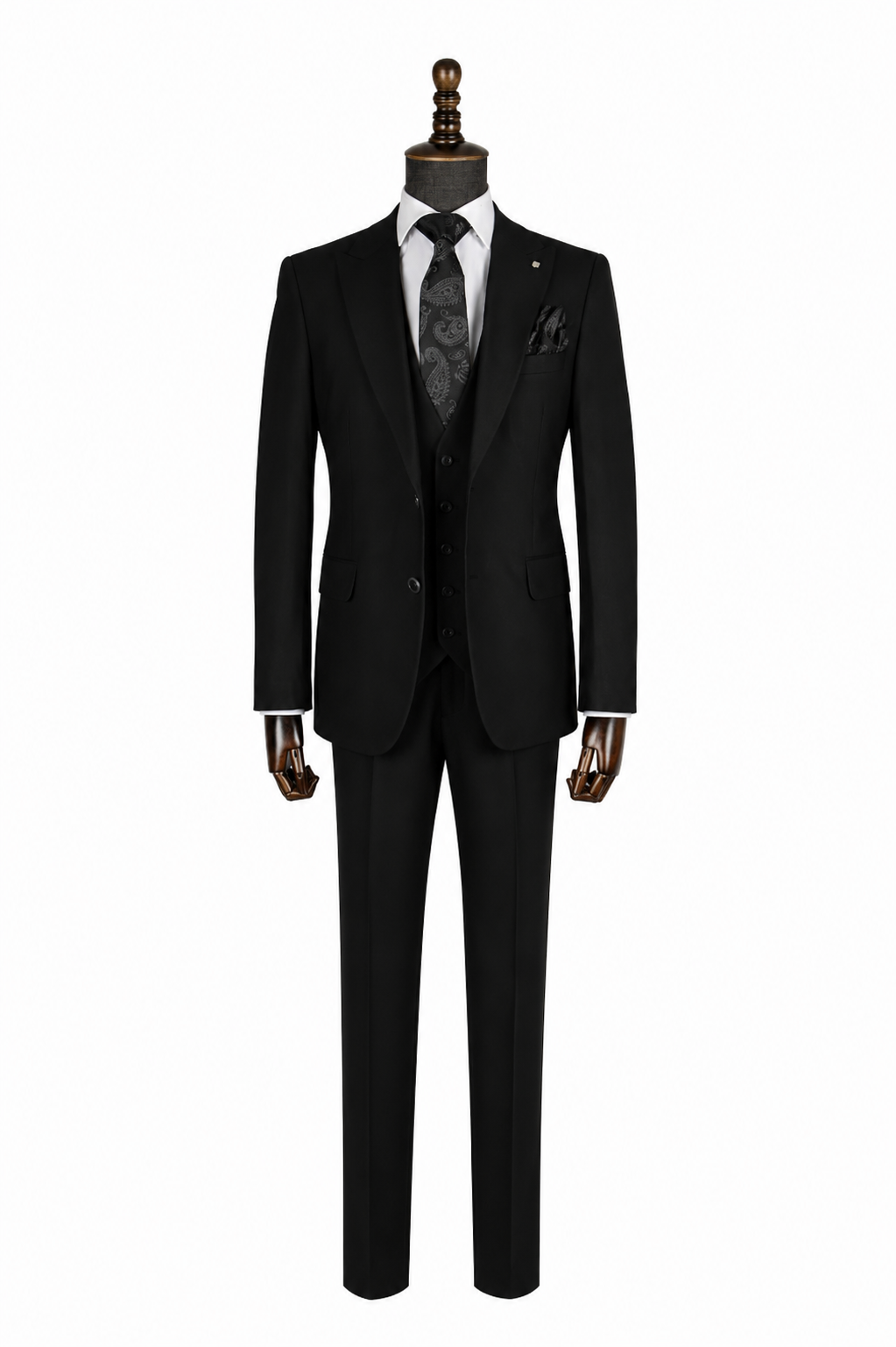 The Onyx Three-Piece Black Suit