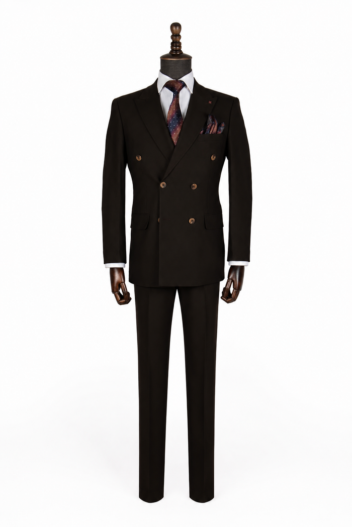 The Espresso Royale Double-Breasted Suit