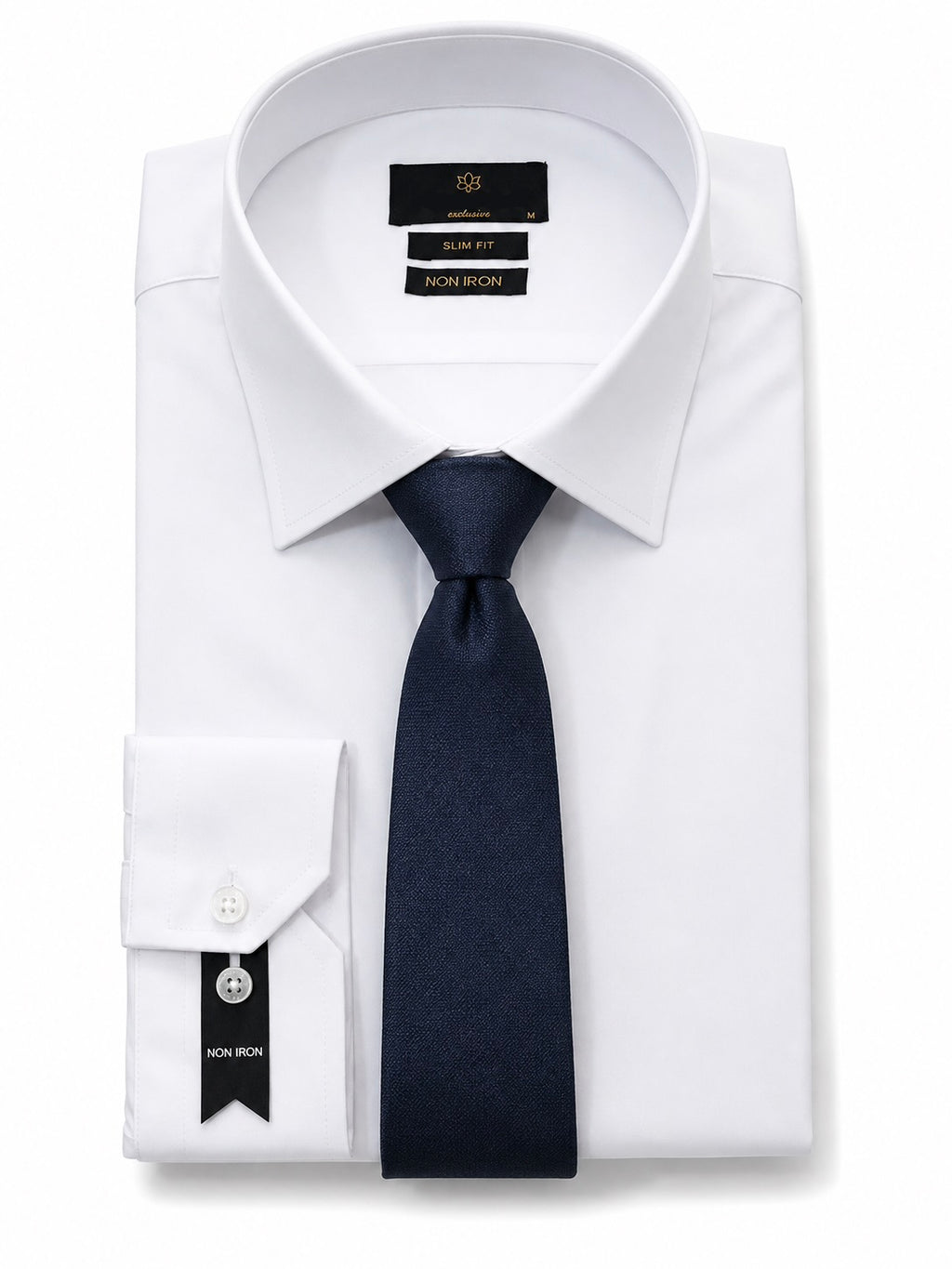 White Slim-Fit Non-Iron Dress Shirt