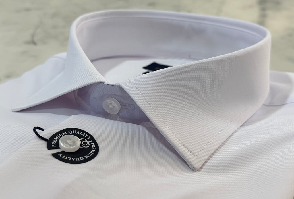 White Slim-Fit Non-Iron Dress Shirt