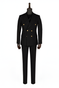 The Regent Black Double-Breasted Suit