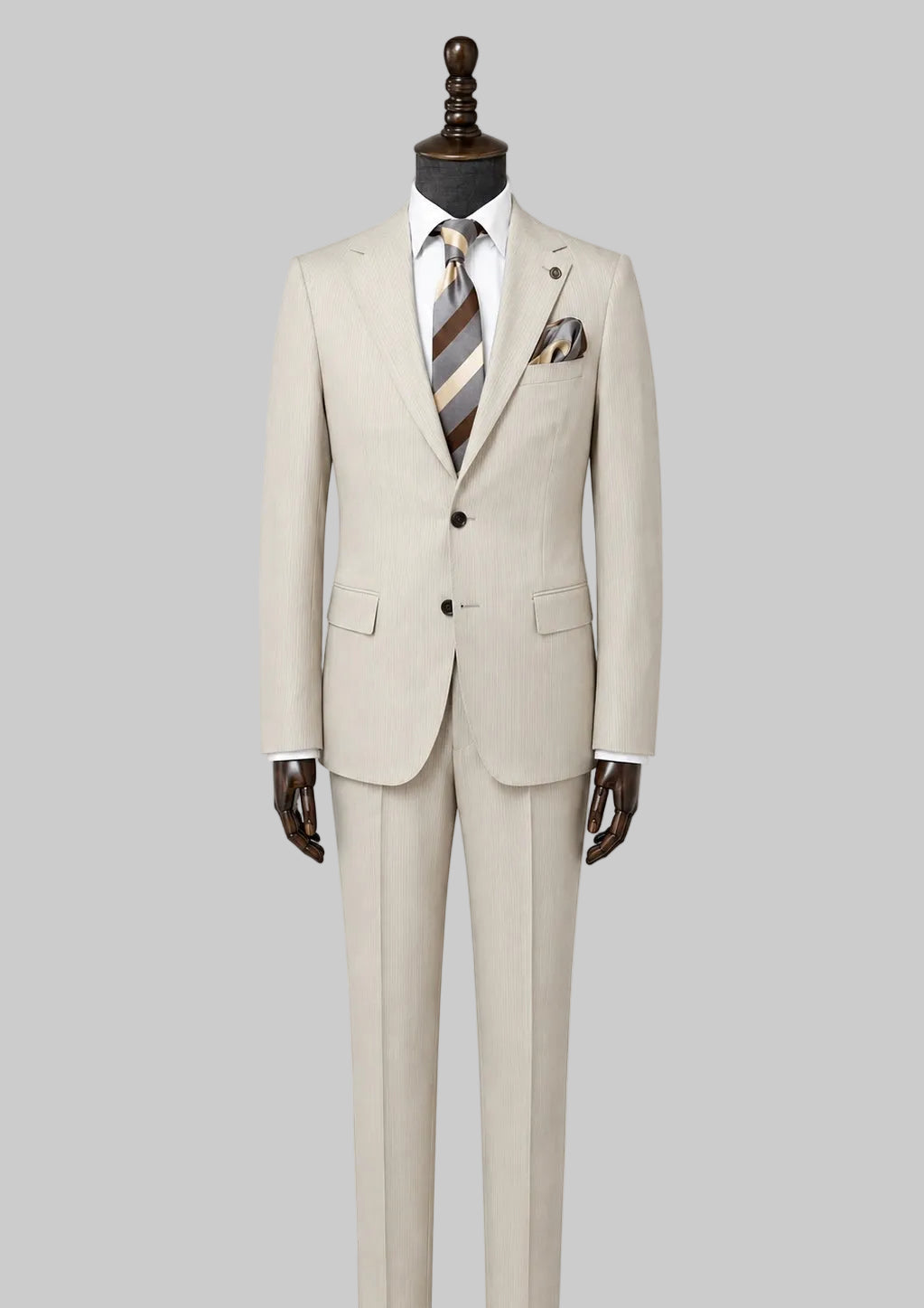 Beige 3-Piece Suit — The Sandstone