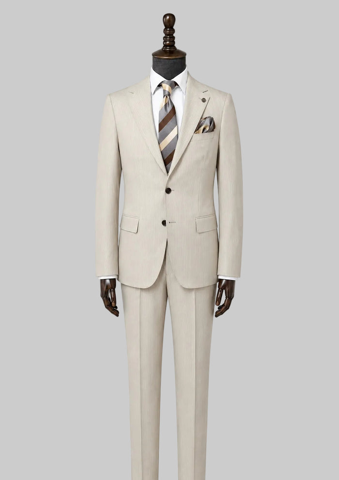 Beige 3-Piece Suit — The Sandstone