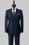 Navy Double-Breasted Suit — The Wellington