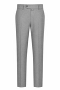 Light Grey Slim-Fit Tailored Trousers
