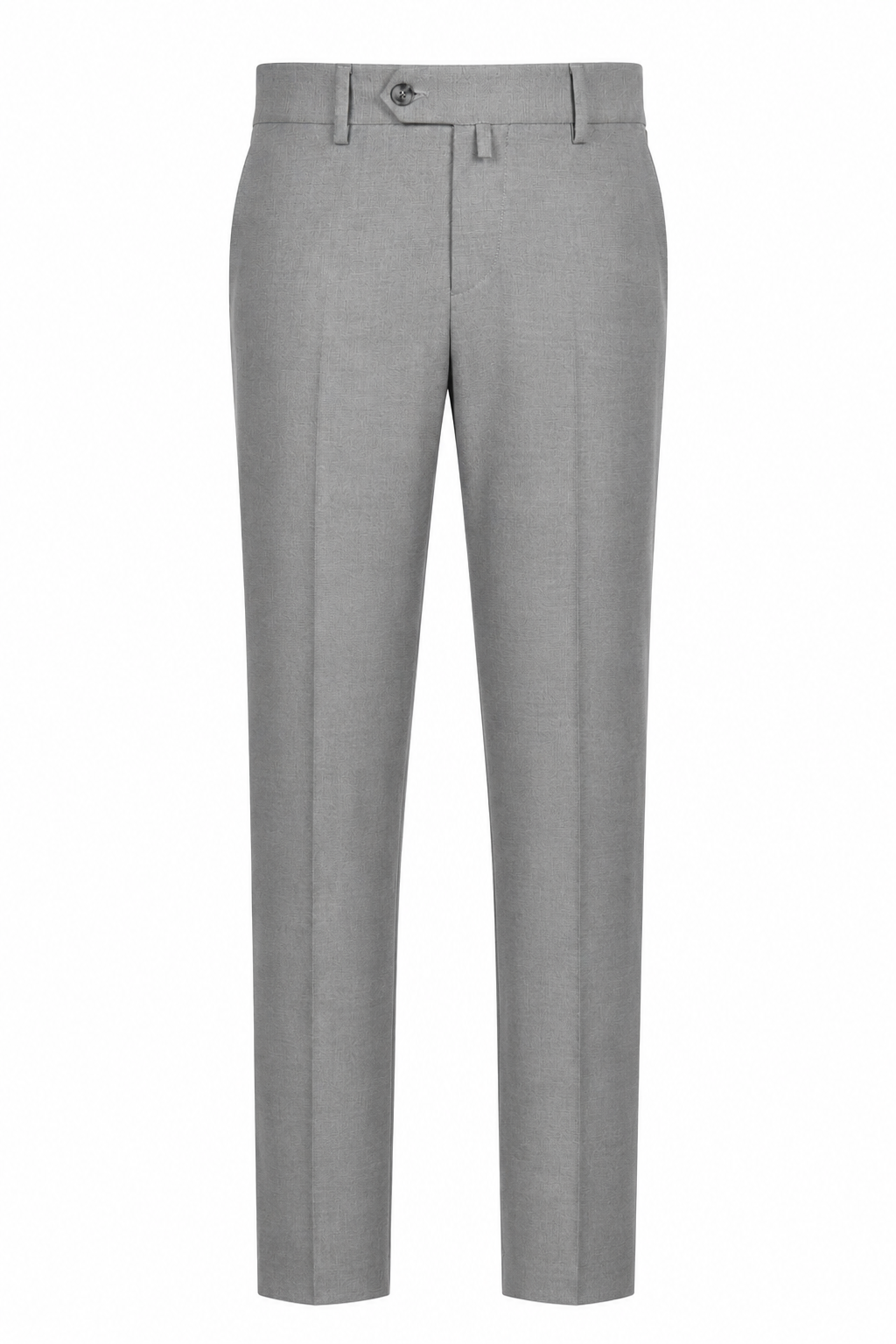 Light Grey Slim-Fit Tailored Trousers