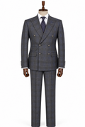 The Charcoal Check Double-Breasted Suit