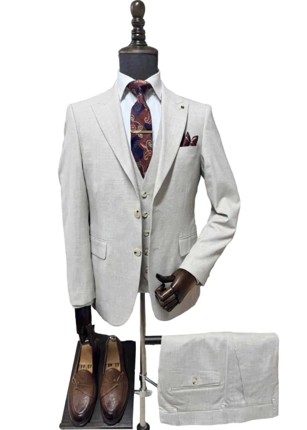 Beige 3-Piece Suit — The Sandstone